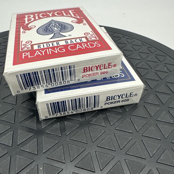 Bicycle Playing Cards Rider Back Poker Deck Red & Blue New - Picture 2 of 2